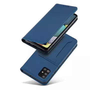 Pouzdro na magnetické karty pro Samsung Galaxy A53 5G Pouch Wallet Card Holder Blue