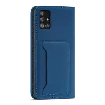 Pouzdro na magnetické karty pro Samsung Galaxy A53 5G Pouch Wallet Card Holder Blue