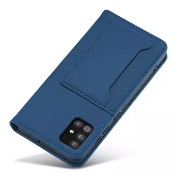 Pouzdro na magnetické karty pro Samsung Galaxy A53 5G Pouch Wallet Card Holder Blue