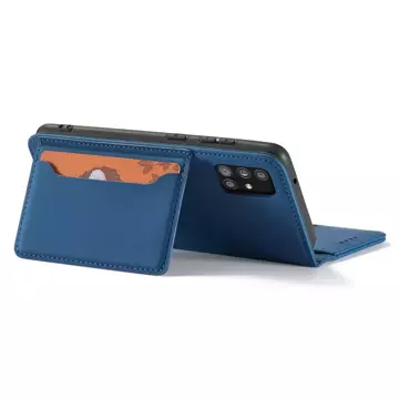 Pouzdro na magnetické karty pro Samsung Galaxy A53 5G Pouch Wallet Card Holder Blue