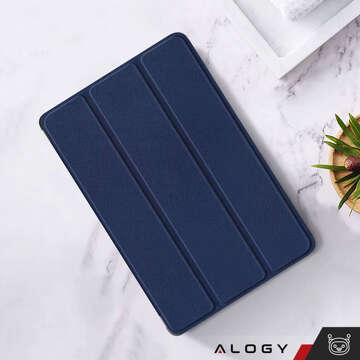 Pouzdro na tablet Lenovo Tab M9 2023 9" TB310XU TB310FU Alogy Book Cover Case s ochranným sklem Navy Blue Glass