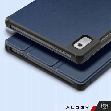 Pouzdro na tablet Lenovo Tab M9 2023 9" TB310XU TB310FU Alogy Book Cover Case s ochranným sklem Navy Blue Glass