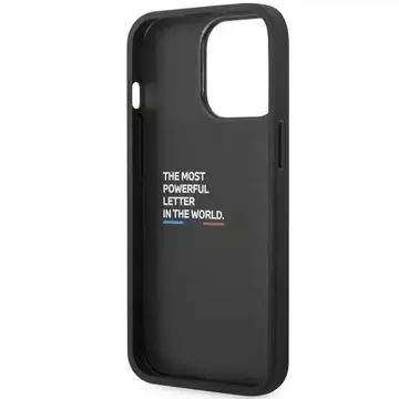 Pouzdro na telefon BMW BMHCP14L22PPMK pro Apple iPhone 14 Pro 6,1" černo/černá Tricolor M Collection