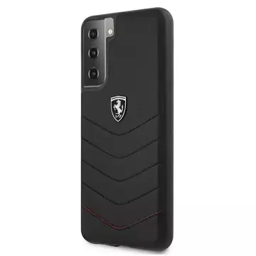 Pouzdro na telefon Ferrari Hardcase pro Samsung Galaxy S21 černé/černé pouzdro Off Track Quilted