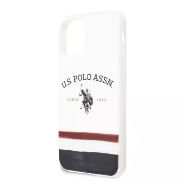 Pouzdro na telefon US Polo USHCN65PCSTRB pro Apple iPhone 11 Pro Max bílá/bílá Tricolor Pattern Collection