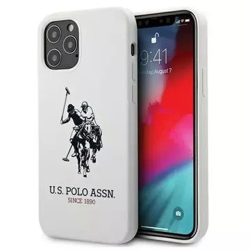 "Pouzdro na telefon US Polo USHCP12LSLHRWH pro Apple iPhone 12 Pro Max bílá/bílá silikonová kolekce"