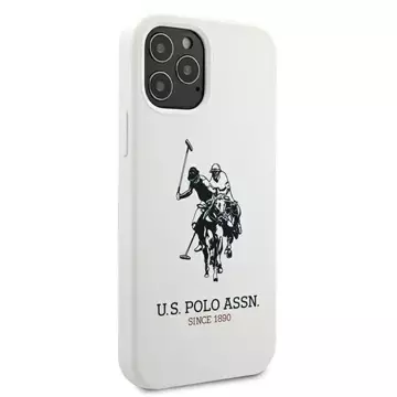 "Pouzdro na telefon US Polo USHCP12LSLHRWH pro Apple iPhone 12 Pro Max bílá/bílá silikonová kolekce"