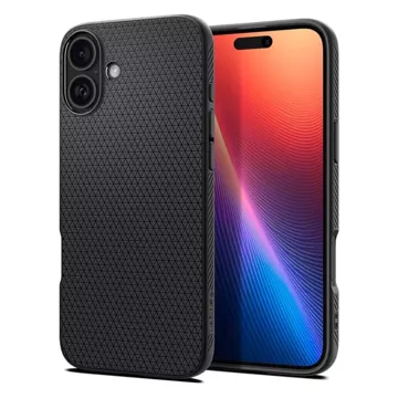 Pouzdro na zadní kryt Spigen Liquid Air pro Apple iPhone 16 Plus Matte Black