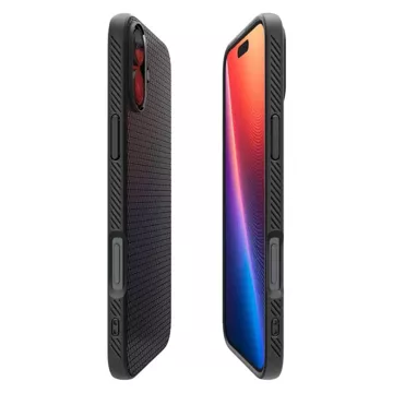 Pouzdro na zadní kryt Spigen Liquid Air pro Apple iPhone 16 Plus Matte Black