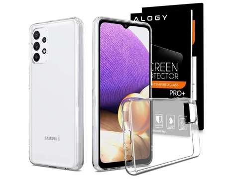 Pouzdro pouzdro na silikonové čiré sklo Samsung Galaxy A32 5G