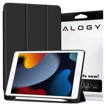 Pouzdro pro Apple iPad 10.2 9 Gen 8/7 2021/2020/2019 Smart Pencil Case Alogy TPU Kryt na tablet černý