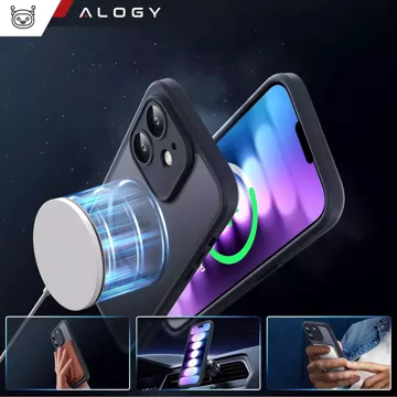 Pouzdro pro Apple iPhone 12 Alogy MagSafe Hybrid Matte Case Matný kryt s ochranou objektivu černý