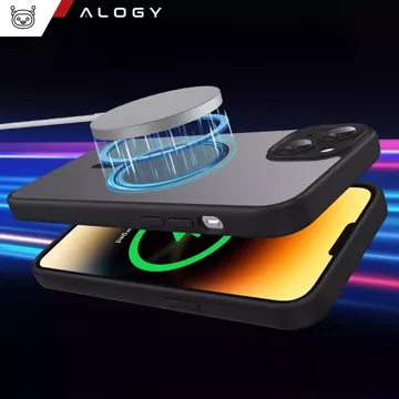 Pouzdro pro Apple iPhone 13 Alogy MagSafe Hybrid Matte Case Matný kryt s ochranou objektivu černý