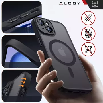 Pouzdro pro Apple iPhone 13 Alogy MagSafe Hybrid Matte Case Matný kryt s ochranou objektivu černý