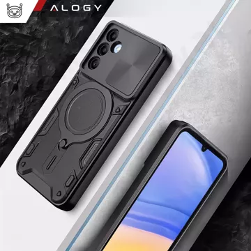 Pouzdro pro Apple iPhone 16 obrněné Slide Case Ring pouzdro ochrana fotoaparátu Camshield Alogy černé