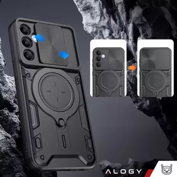 Pouzdro pro Apple iPhone 16 obrněné Slide Case Ring pouzdro ochrana fotoaparátu Camshield Alogy černé