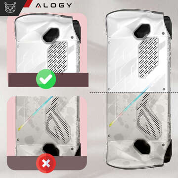 Pouzdro pro Asus Rog Ally Clear Case konzola, kryt pouzdra, silikon, překrytí Alogy, průhledné