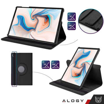 Pouzdro pro Lenovo Tab M10 Plus 10.6 2022 3gen 3gen TB128XU TB125FU Pouzdro 360 ​​otočné Alogy Black