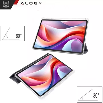 Pouzdro pro Lenovo Tab M11 10,95" TB330FU/TB330XU/TB331FC Smart Case Pencil s flip Alogy pouzdrem černé a průhledné