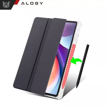 Pouzdro pro Lenovo Tab M11 10,95" TB330FU/TB330XU/TB331FC Smart Case Pencil s flip Alogy pouzdrem černé a průhledné