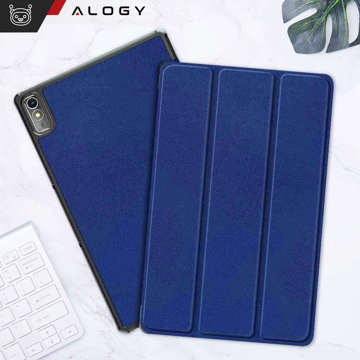 Pouzdro pro Lenovo Tab P11 2gen 11.5 TB350FU TB350XU Alogy Book Cover Pouzdro Ochranné sklo Navy Blue