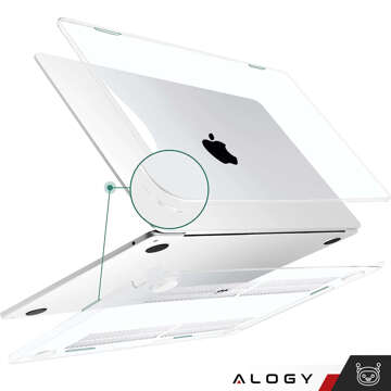 Pouzdro pro Macbook Air 15 M2 2023 A2941 Pouzdro Kryt pouzdra Čirý Alogy Pevný kryt Transparentní