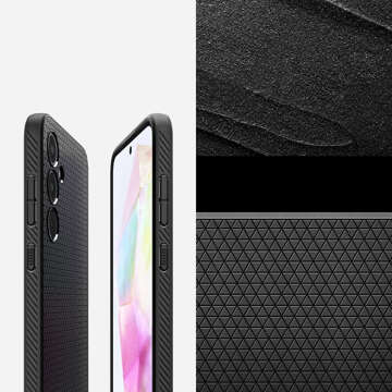 Pouzdro pro Samsung Galaxy A35 5G Spigen Liquid Air Case matný černý zadní kryt Matte Black Glass