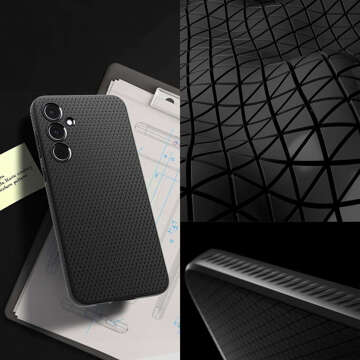 Pouzdro pro Samsung Galaxy A35 5G Spigen Liquid Air Case matný černý zadní kryt Matte Black Glass