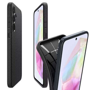 Pouzdro pro Samsung Galaxy A35 5G Spigen Liquid Air Case matný černý zadní kryt Matte Black Glass