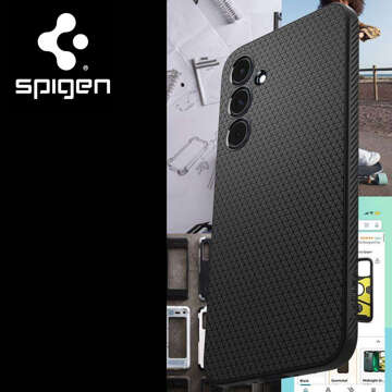 Pouzdro pro Samsung Galaxy A35 5G Spigen Liquid Air Case matný černý zadní kryt Matte Black Glass