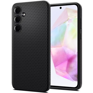 Pouzdro pro Samsung Galaxy A35 5G Spigen Liquid Air Case matný černý zadní kryt Matte Black Glass