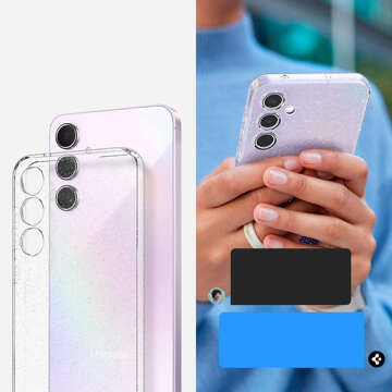 Pouzdro pro Samsung Galaxy A55 5G Spigen Liquid Crystal Glitter Case Zadní kryt Glitter Transparent Glass