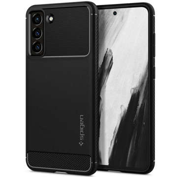 Pouzdro pro Samsung Galaxy S21 FE pouzdro Spigen Rugged Armor Matte Black Glass