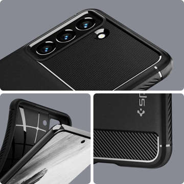 Pouzdro pro Samsung Galaxy S21 FE pouzdro Spigen Rugged Armor Matte Black Glass