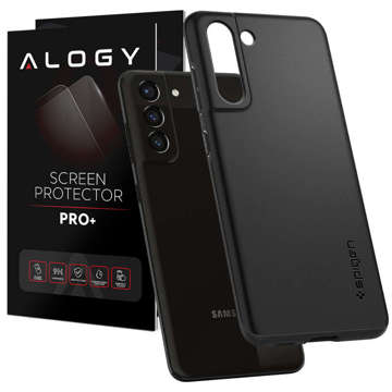 Pouzdro pro Samsung Galaxy S21 FE pouzdro pouzdro Spigen Thin Fit Black Glass