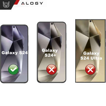 Pouzdro pro Samsung Galaxy S24 Mag Safe Glamour Pouzdro kroužek Pouzdro Ochrana fotoaparátu Alogy černé průhledné sklo