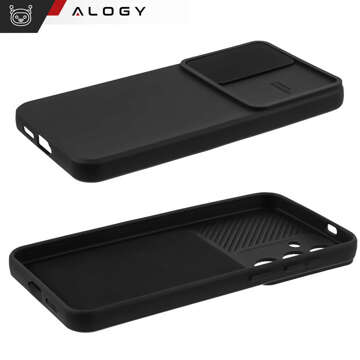 Pouzdro pro Samsung Galaxy S24 Plus Armored Housing Protection Cover Camera Slide Camshield Case Alogy Black Glass