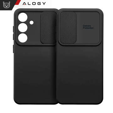 Pouzdro pro Samsung Galaxy S24 Plus Armored Housing Protection Cover Camera Slide Camshield Case Alogy Black Glass