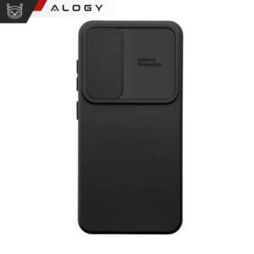 Pouzdro pro Samsung Galaxy S24 Plus Armored Housing Protection Cover Camera Slide Camshield Case Alogy Black Glass