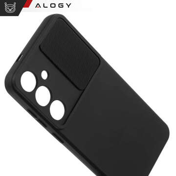 Pouzdro pro Samsung Galaxy S24 Plus Armored Housing Protection Cover Camera Slide Camshield Case Alogy Black Glass