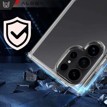 Pouzdro pro Samsung Galaxy S24 Ultra Mag Safe Case Zadní kryt krytu Anti-Shock Clear Alogy Transparent