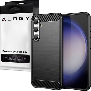 Pouzdro pro Samsung Galaxy S24 obrněný zadní kryt telefonu pouzdro Alogy Carbon Silikonové černé sklo