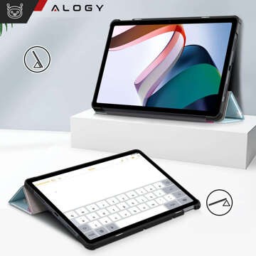 Pouzdro pro Samsung Galaxy Tab A9 2023 8,7" X110/X115 obal na tablet obal Alogy obal na knížku Unicorn Unicorn modré sklo