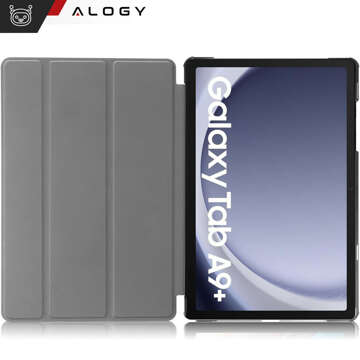 Pouzdro pro Samsung Galaxy Tab A9 Plus 2023 11" (X210/X215/X216) Tablet Flip Cover Slim Case Alogy Grey Glass