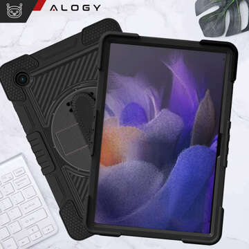 Pouzdro pro Samsung Galaxy Tab A9 Plus 2023 11" X210/X215/X216 pancéřový kryt s páskem Alogy Case černý