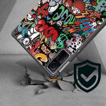 Pouzdro pro Xiaomi Redmi Pad SE 2023 11" Smart Case Kryt s chlopní Graffiti pouzdro a kryt