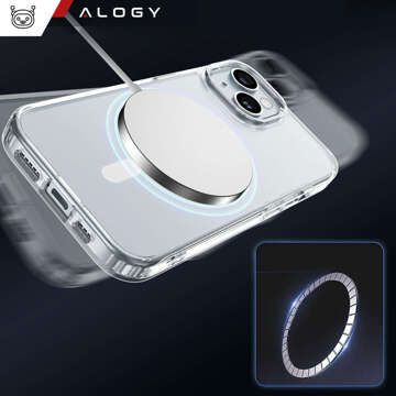 Pouzdro pro iPhone 15 MagSafe Hybrid Case Cover Shock Clear Alogy Transparent