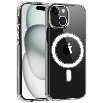 Pouzdro pro iPhone 15 MagSafe Hybrid Case Cover Shock Clear Alogy Transparent