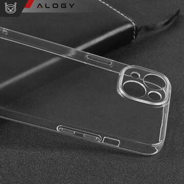 Pouzdro pro iPhone 15 Plus Housing Case Silikonový průhledný kryt fotoaparátu Ochrana objektivu Alogy Slim