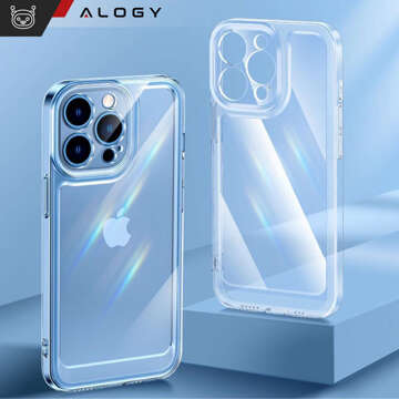 Pouzdro pro iPhone 15 Pro Max Housing Case Silikonový průhledný kryt fotoaparátu Ochrana objektivu Alogy Slim Glass